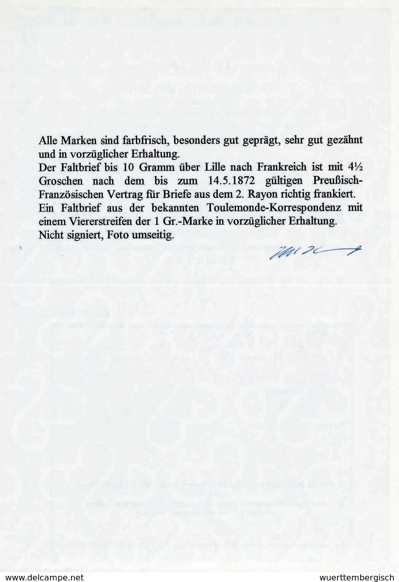 Beleg ½ Gr. Mit Waagr. Viererstreifen 1 Gr. Hellrosa, Makellos Frische Und Perfekt Erhaltene 4½-Groschen-Frankatur Auf B - Other & Unclassified