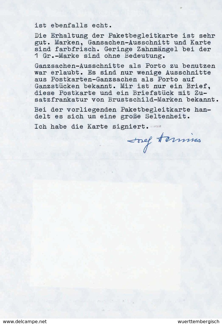 Beleg Ganzs.-Ausschnitt ½ Gr. Braun, Zusatzfrankatur Auf Postkarte ½ Gr. Braun Zusammen Mit Senkr. Paar 1 Gr. Rosa (ober - Sonstige & Ohne Zuordnung