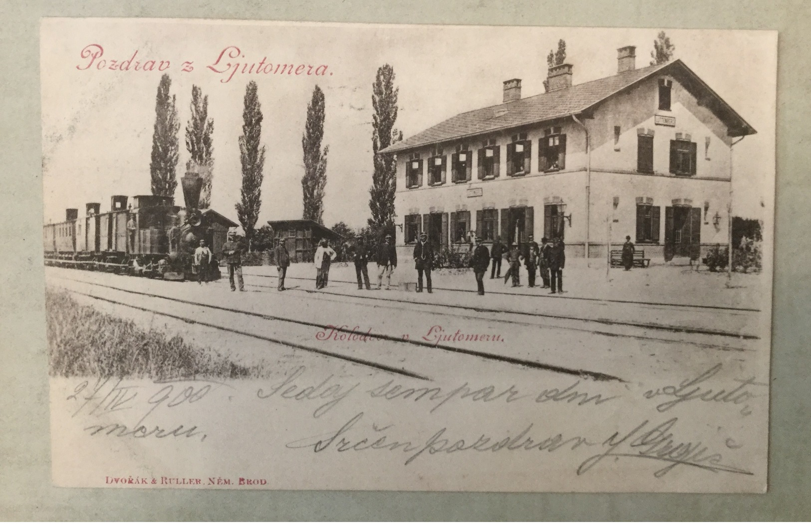 AK  SLOVENIA   LJUTOMER   RAILWAY STATION  BAHNHOF   1900. - Slowenien