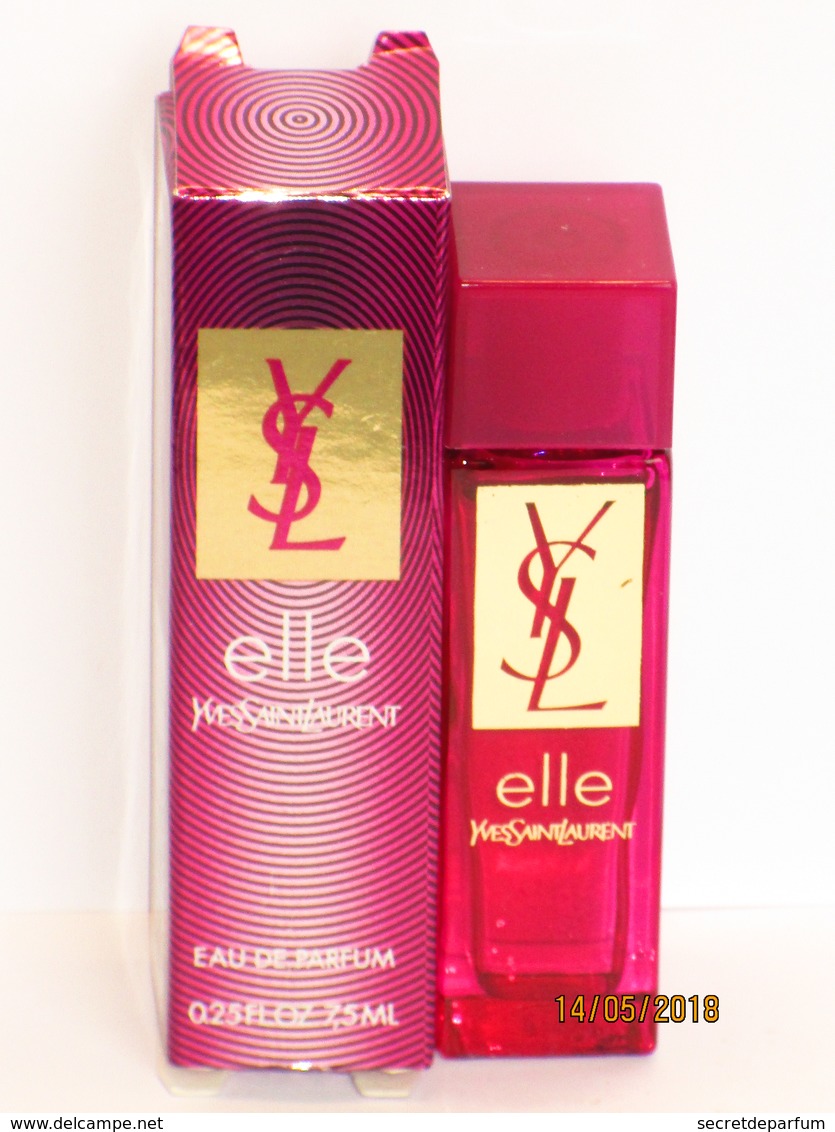 Miniatures De Parfum  ELLE De  YVES SAINT LAURENT  YSL EDP  7.5  Ml  +  Boite - Miniatures Femmes (avec Boite)