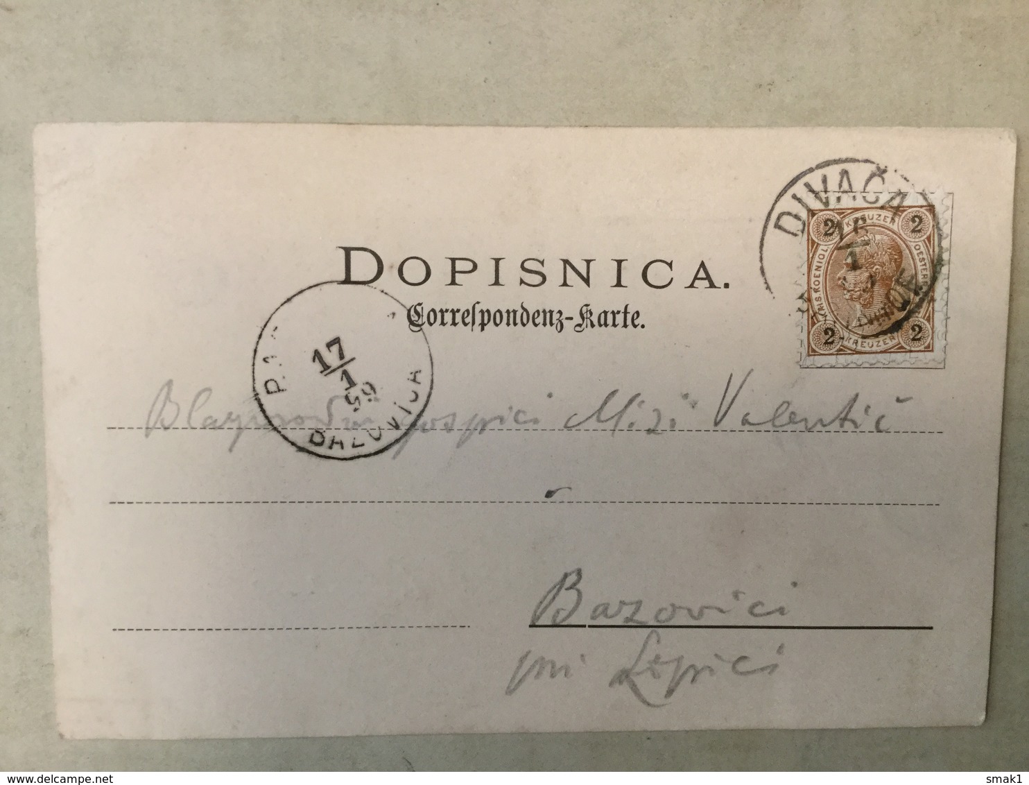 AK  SLOVENIA  DIVAČA   DIVACA  1899. - Slovénie