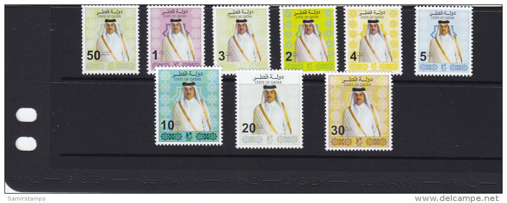 Qatar Bew Issue 2013, Definitive Issue New Ruler Set Compl.MNH 9 Stamps High Face Value-SKRILL PAYMENT ONLY - Qatar