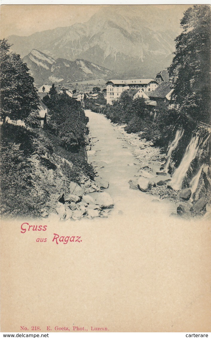 SUISSE,HELVETIA,SWISS,SWITZERLAND,SCHWEIZ,SVIZZERA ,saint  Gall,BAD RAGAZ,sarganserland,1900 - St. Gallen