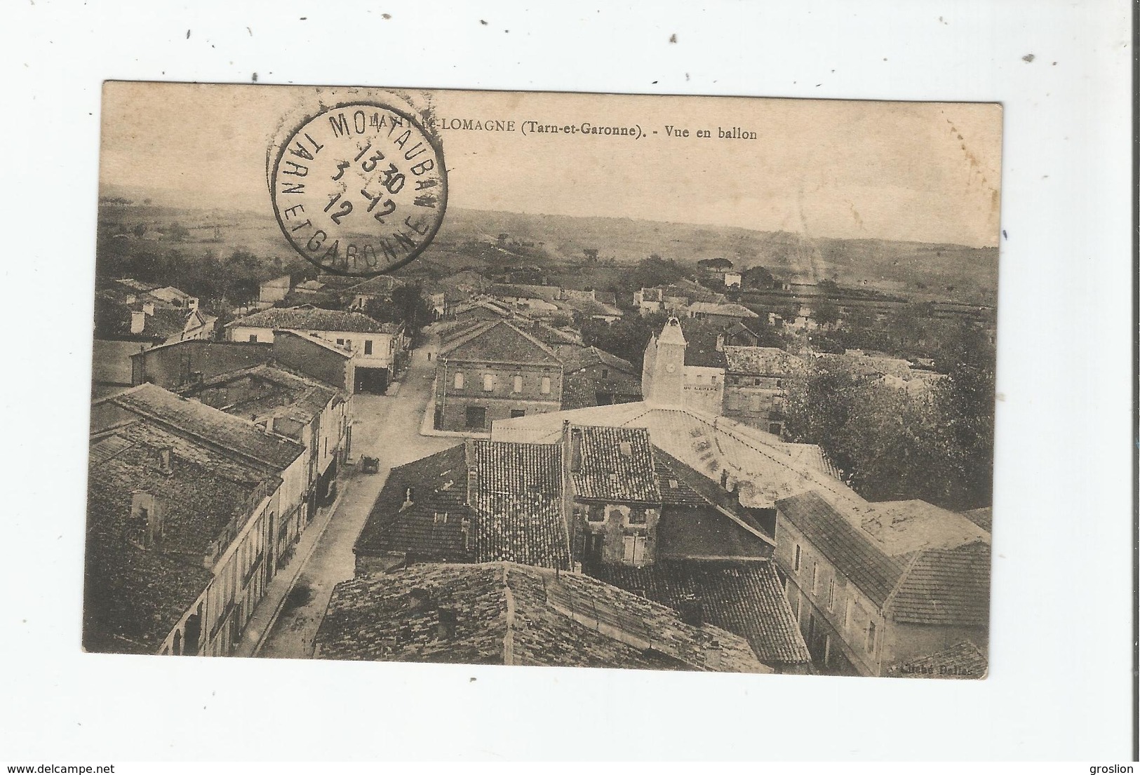 LAVIT DE LOMAGNE (TARN ET GARONNE) VUE EN BALLON 1912 - Lavit