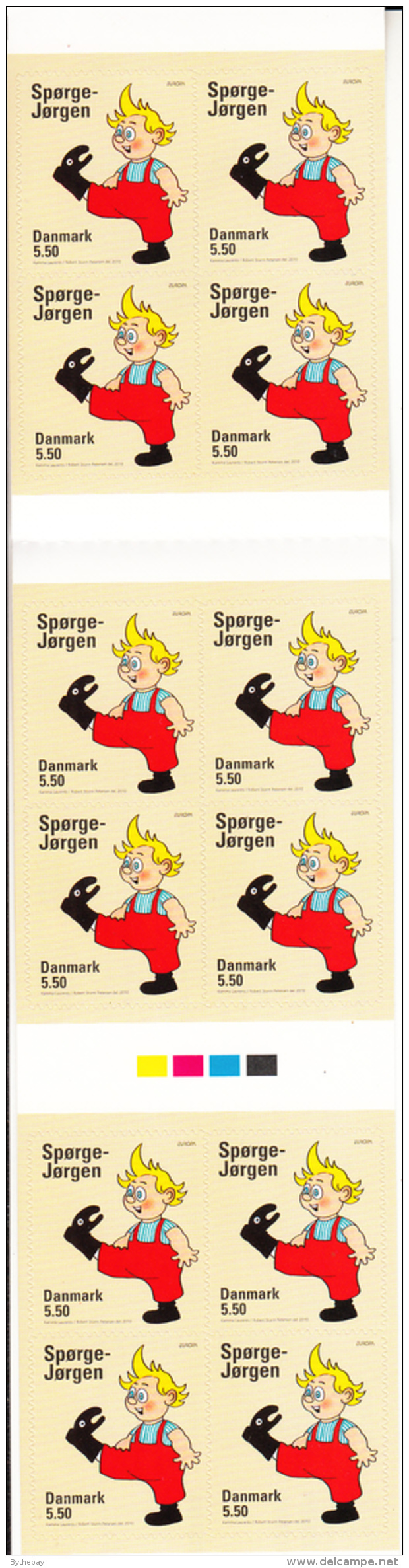 Denmark MNH Scott #1484a Booklet Of 12 Perf 13.5 5.50k Sporge-Jorgen - EUROPA - Neufs