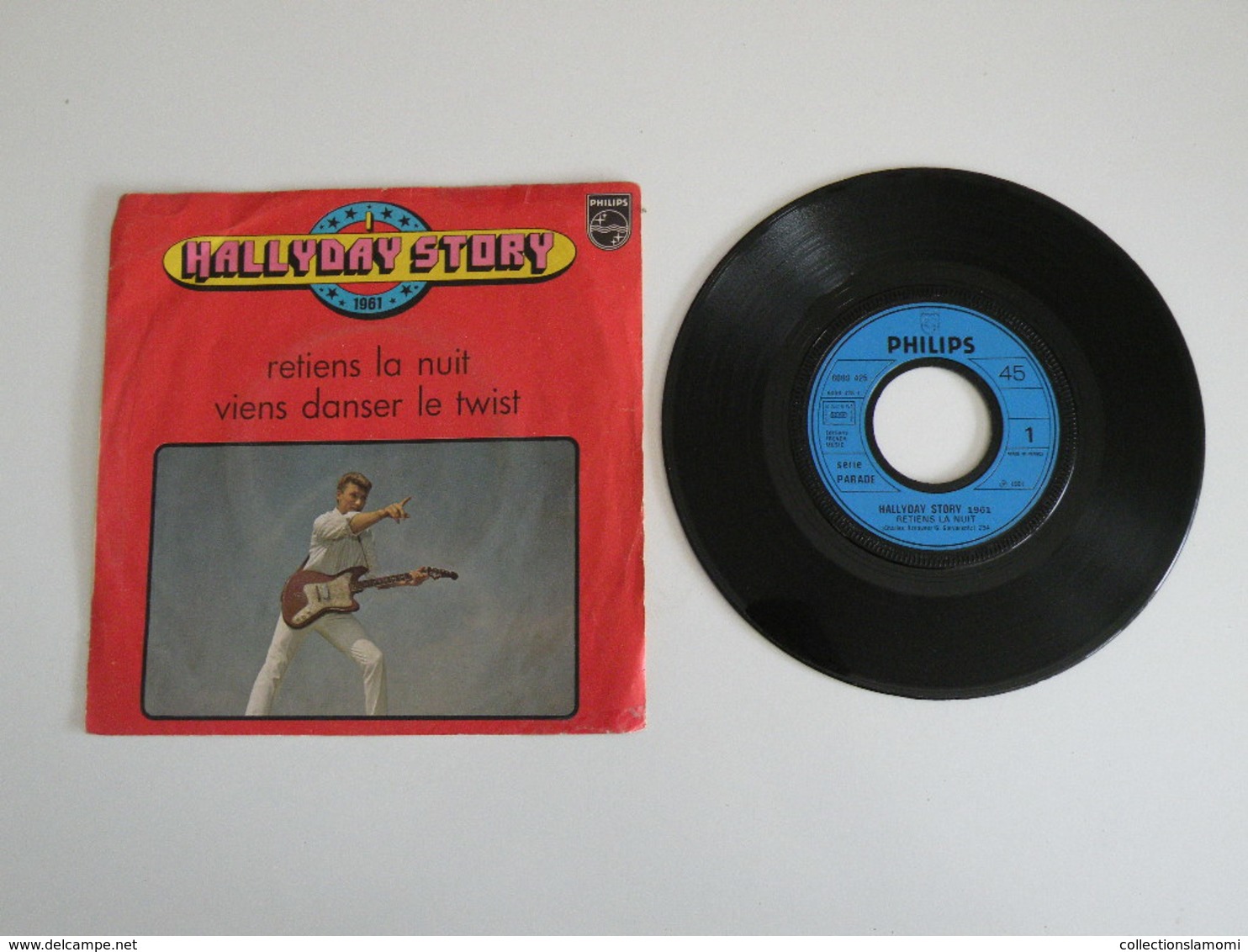 Johnny Hallyday / Hallyday Story - Retiens La Nuit / Viens Danser Le Twist (1961) - Vinyle 45 T Philips - Rock