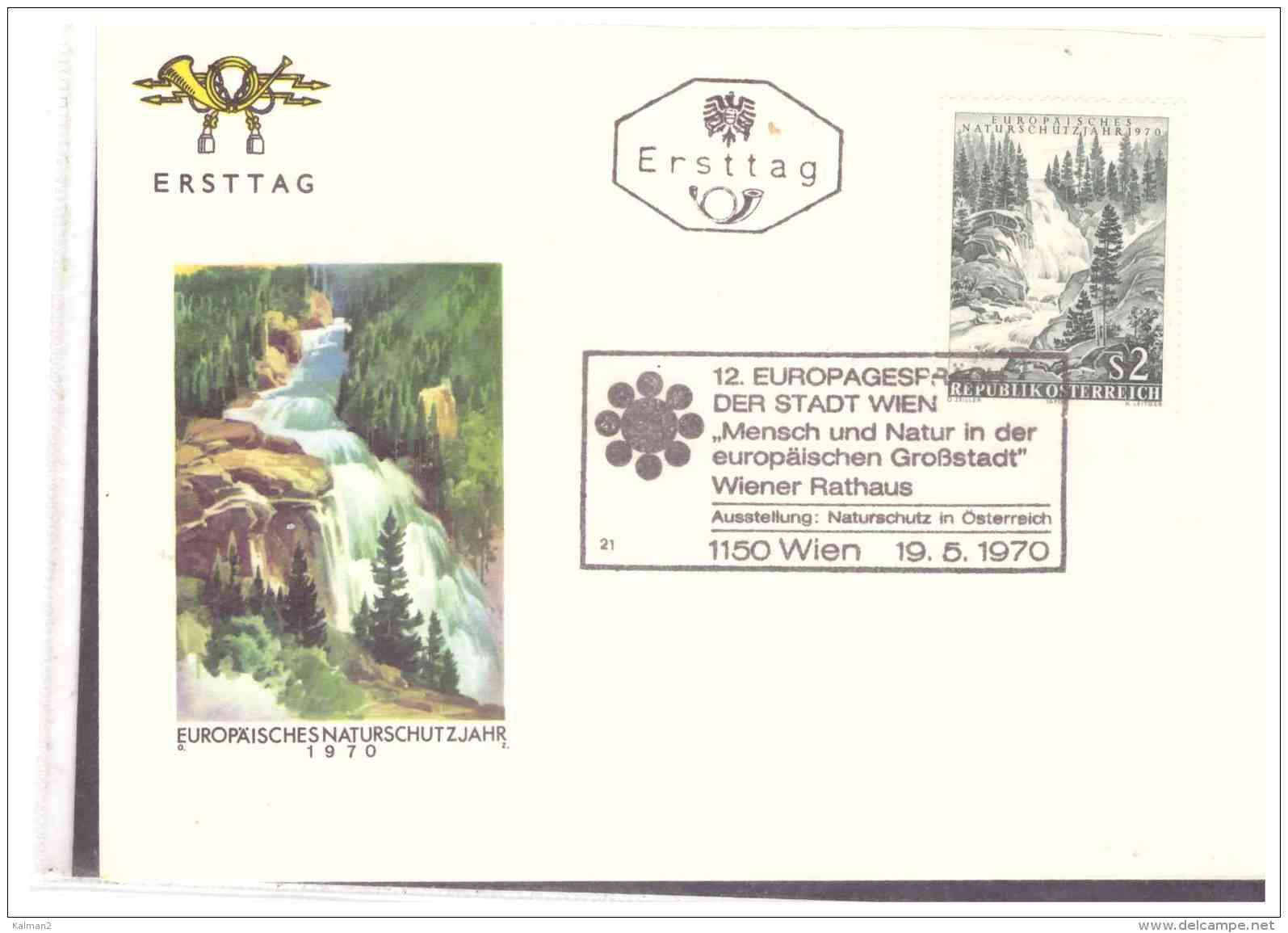 AU1406   -   WIEN   19.5.70    /       FDC   EUROPAEISCHES NATURSCHUTZJAHR 1970 - Umweltschutz Und Klima