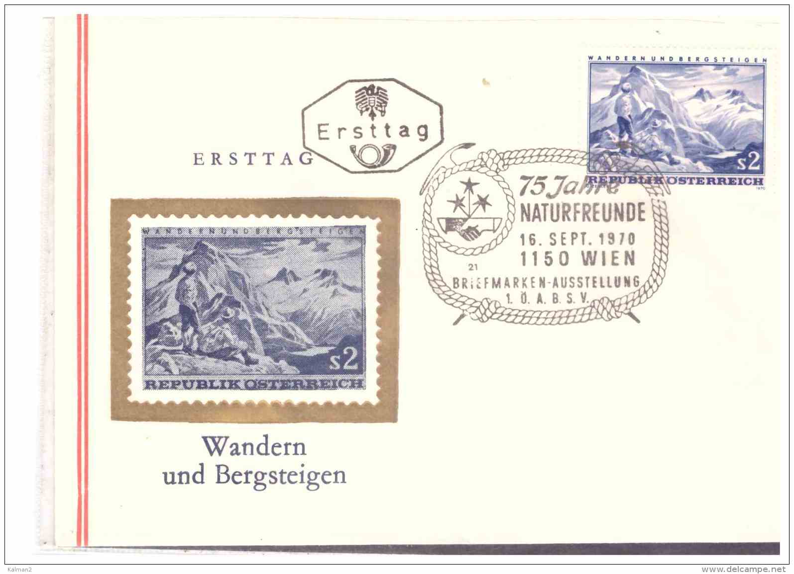 AU1414   -   WIEN  16.9.70    /       FDC   75 JAHRE NATURFREUNDE - Sonstige & Ohne Zuordnung