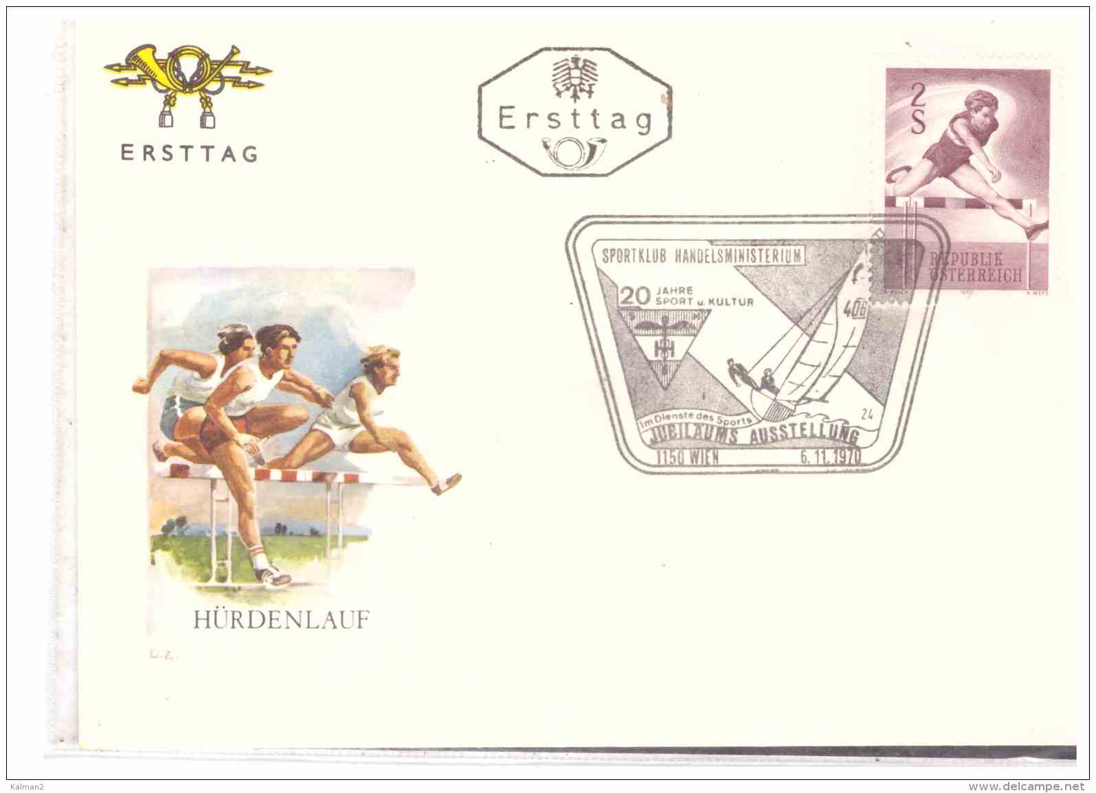 AU1416   -   WIEN  6.11.70    /        FDC  20 JAHRE SPORT U. KULTUR - Sailing