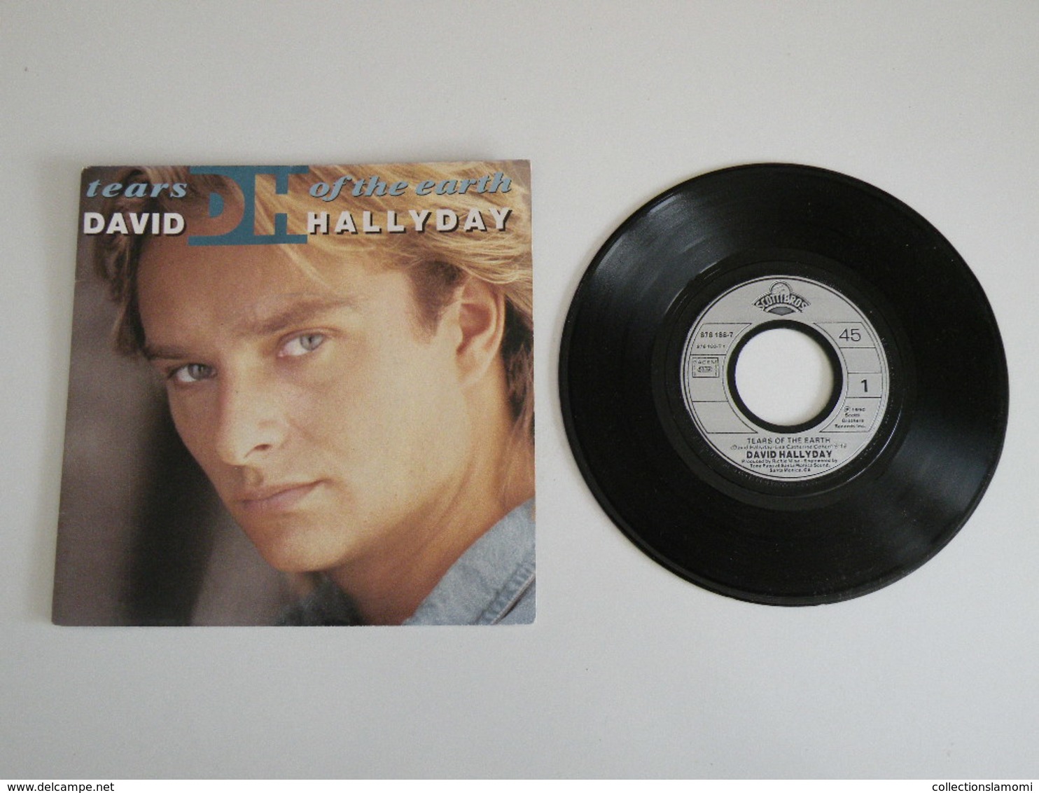 David Hallyday - Tears Of The Earth / Can't Deny (1990) - Vinyle 45 T Scottibros - Rock