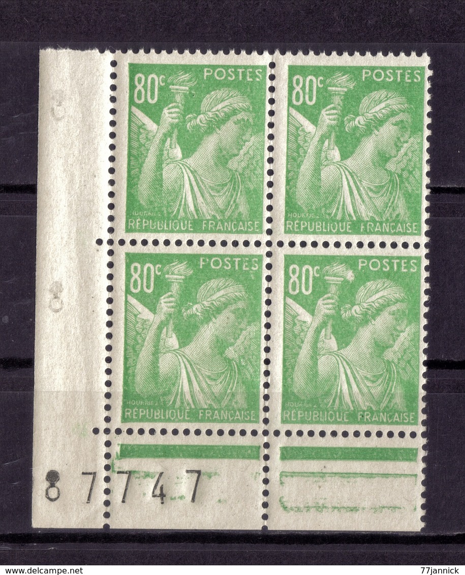 BLOC DE QUATRE N* 649 (87747) NEUF** - 1939-44 Iris