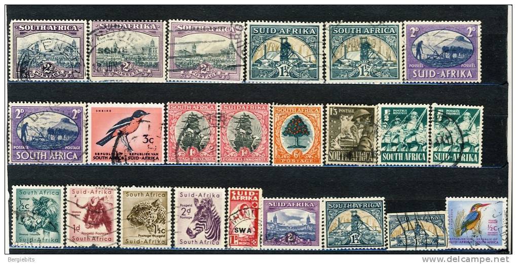 23 Good Old Used Stamps From South Africa - Verzamelingen & Reeksen