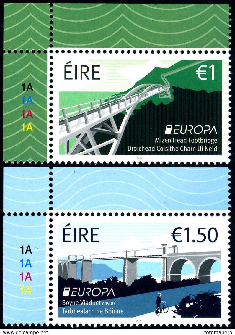 IRELAND/Irland/Eire EUROPA 2018 "Bridges" Set Of 2v** - 2018