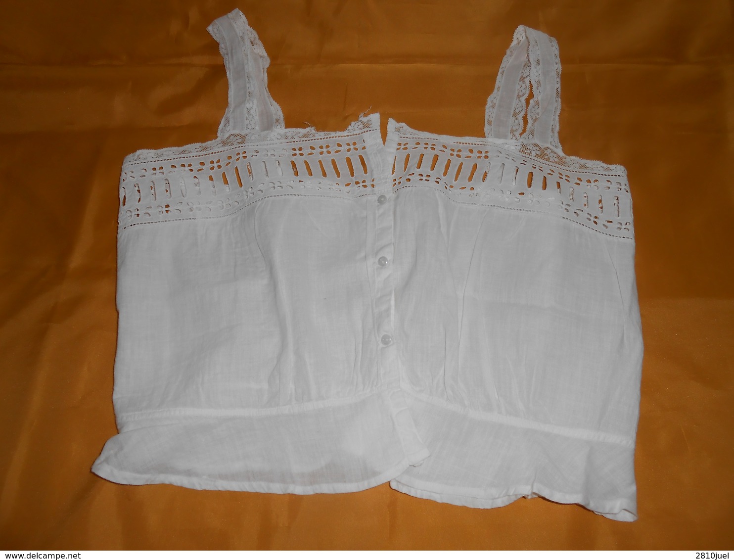 Chemisier Caraco Broderie Anglaise + 2,20 M De Dentelle - Biancheria Intima