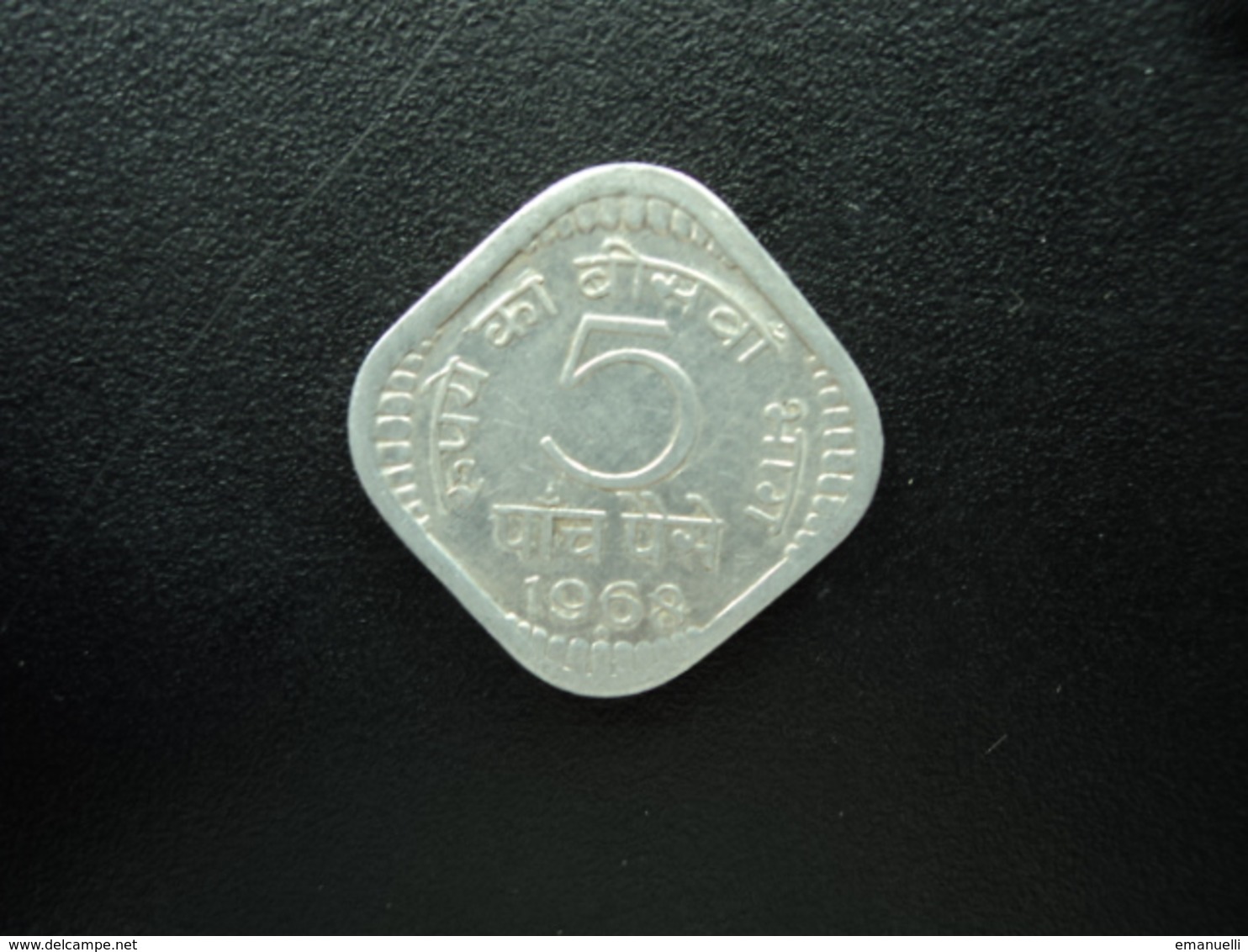 INDE : 5 PAISE  1968 (B)   KM 18.3    SUP - Inde