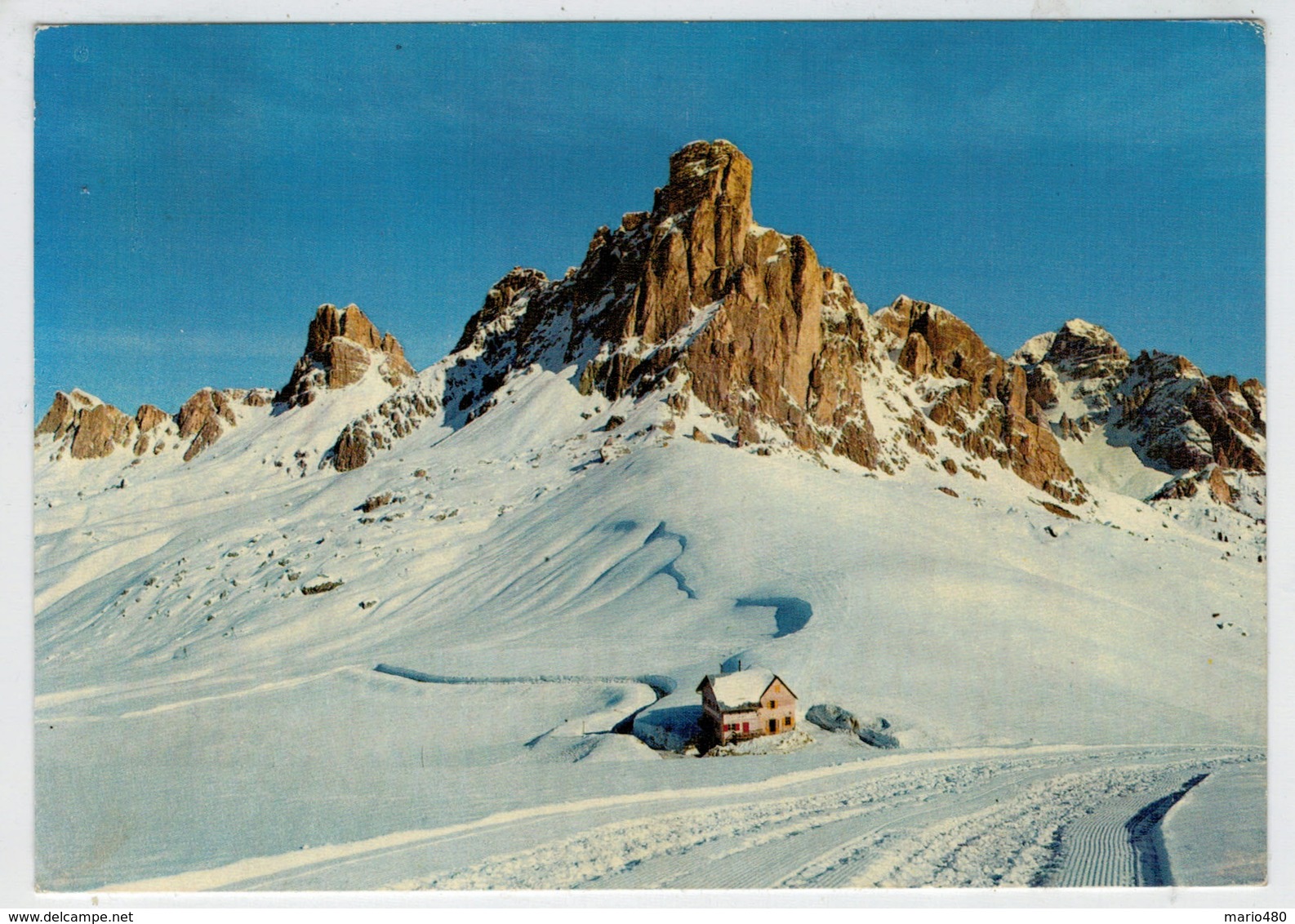 DOLOMITI   RIFUGIO   BELVEDERE  AL  PASSO  GIAU  VERSO  AVERAU   GUSELLA  GRUPPO  TOFANE         (VIAGGIATA) - Altri & Non Classificati