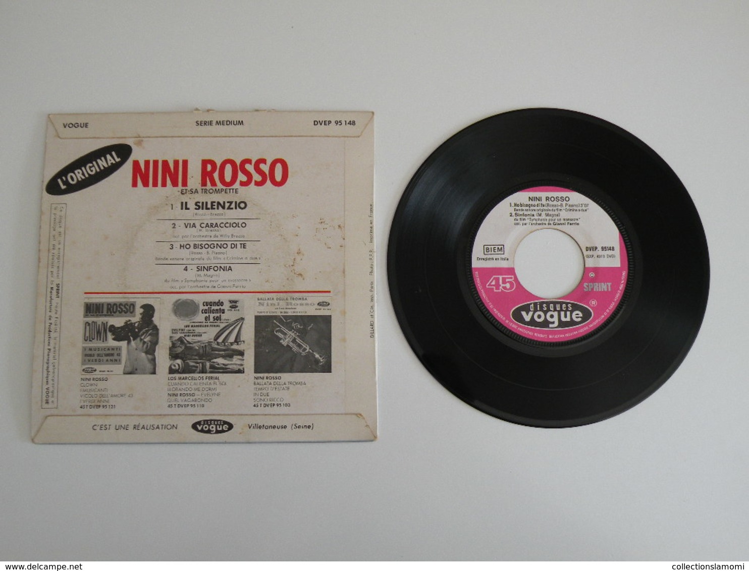 Nini Rosso - Il Silenzio, Via Caracciolo / Hobisogno Dite, Sinfonia (1965) Vogue - Altri - Musica Italiana