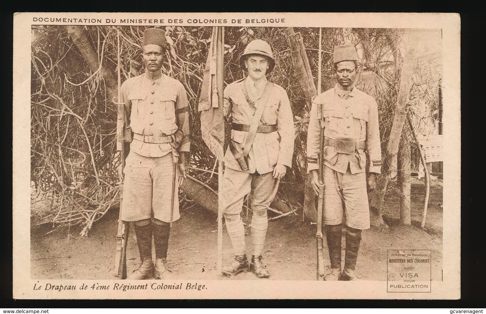 COLONIES BELGES -   LE DRAPEAU DE 4eme Regiment Colonial Belge - Guerra 1914-18