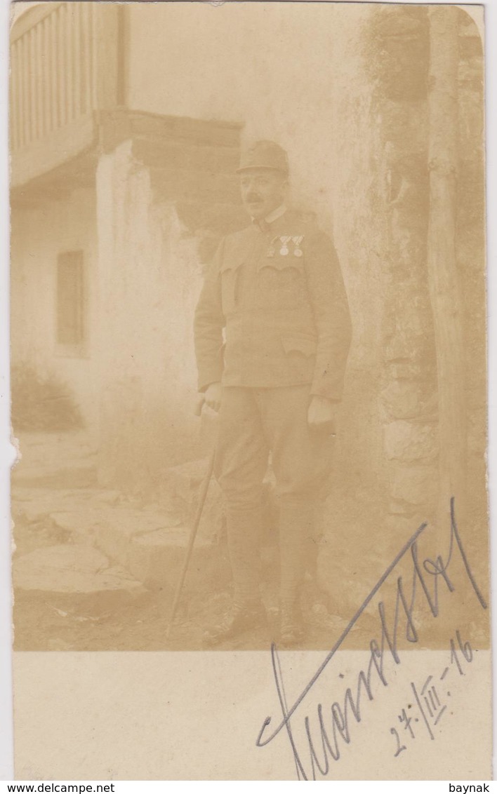 BUK34 --  AUSTRIA, UKRAINA, POLAND   --  KuK  OFFICER --  ORIGINAL PHOTO  --  BUKOWINA, 1916,    42. ,, TEUFEL DIVISION - 1914-18