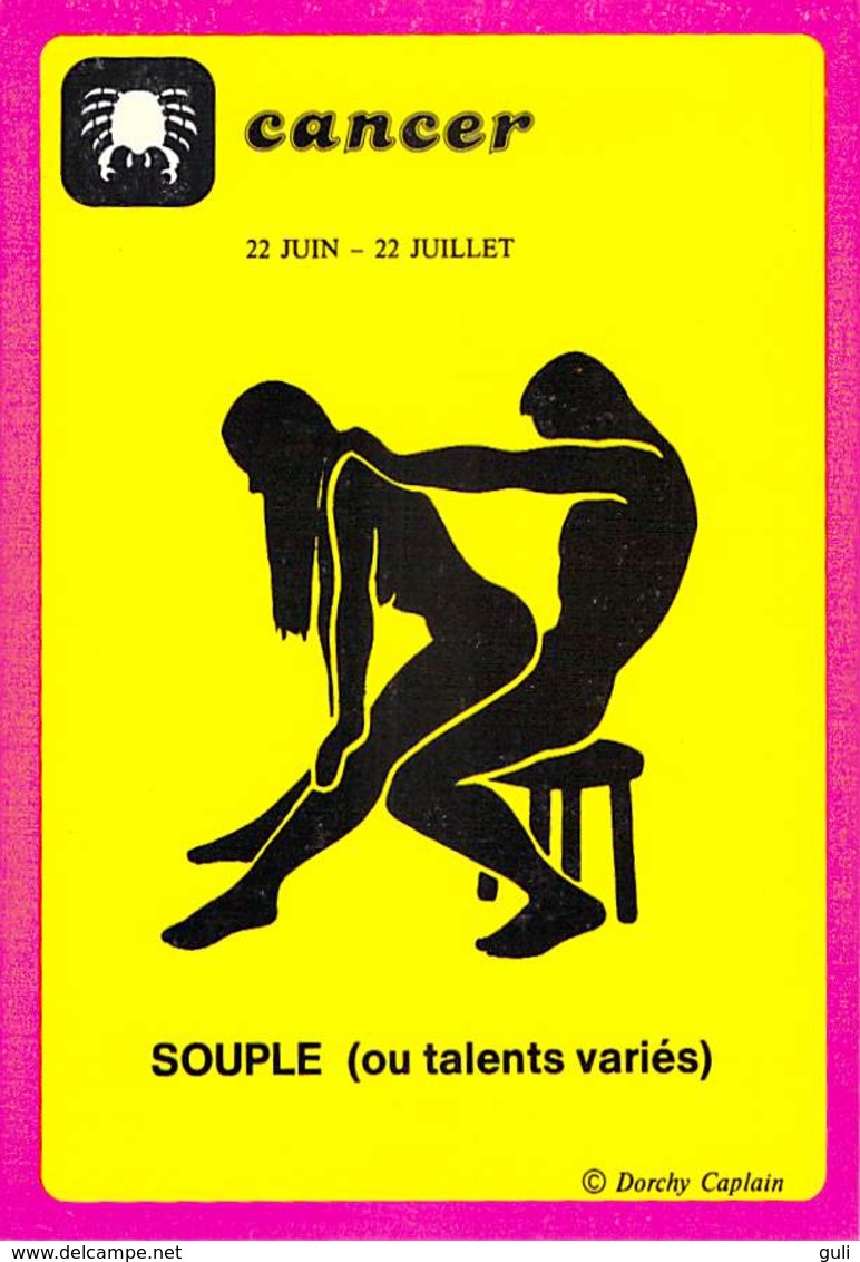 HOROSCOPE-DORCHY série Zodiaque  (Erotisme sexualité sexe Humour )Lot de 12 cartes CPM- scan R/V 12 cartes-*PRIX FIXE