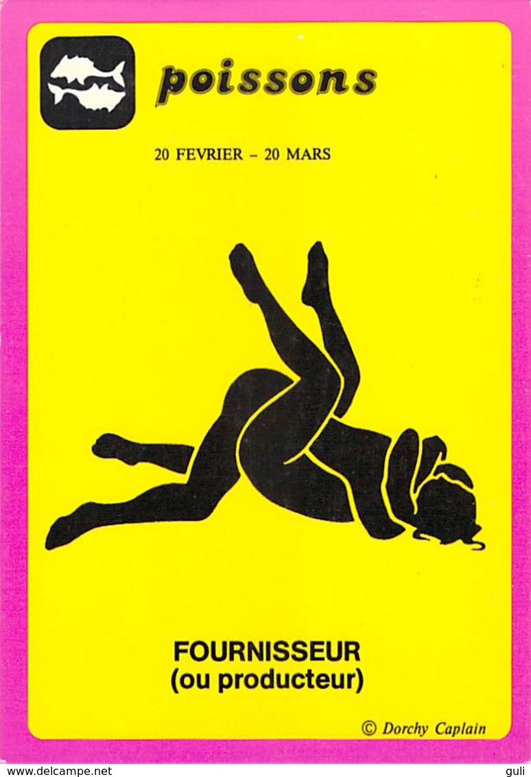 HOROSCOPE-DORCHY série Zodiaque  (Erotisme sexualité sexe Humour )Lot de 12 cartes CPM- scan R/V 12 cartes-*PRIX FIXE
