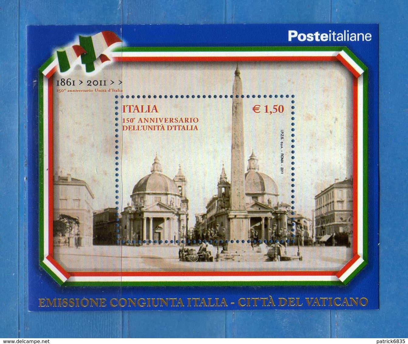 Italia ** - Anno 2011 - BF 60 - 150° Ann. Dell'Unità D'Italia, Congiunta Con Città Del Vaticano.  MNH - Blocchi & Foglietti