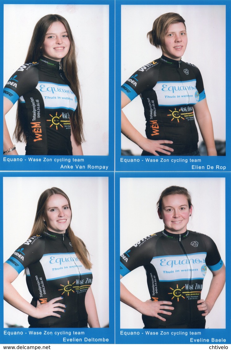 Cyclisme, Serie Equano Dames 2018, 14 Cartes - Wielrennen