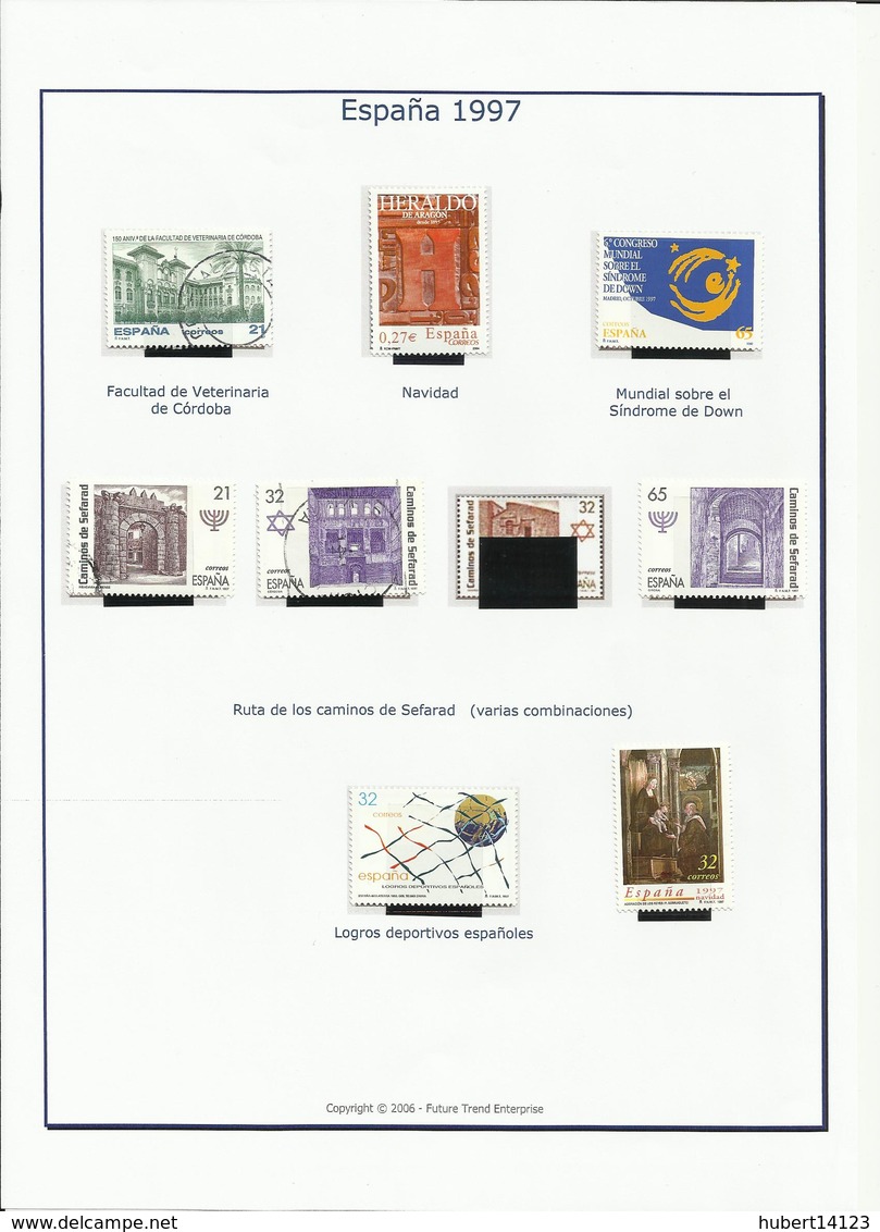 Espagne ANNEE COMPLETE 1997 Manque N° 3097 Majorité Oblitéré - Full Years