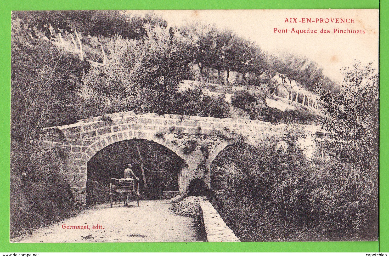 AIX EN PROVENCE / PONT AQUEDUC DES PINCHINATS. ..... Carte écrite En 1914 ( 104 Ans ) - Aix En Provence