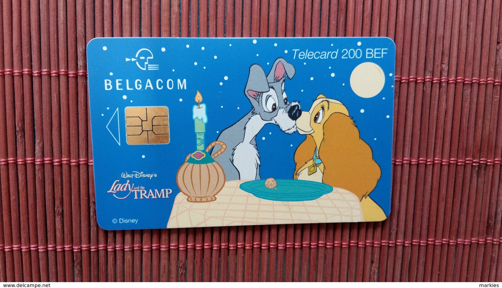 Lady & The Tramp Phonecard Disney Rare - Disney