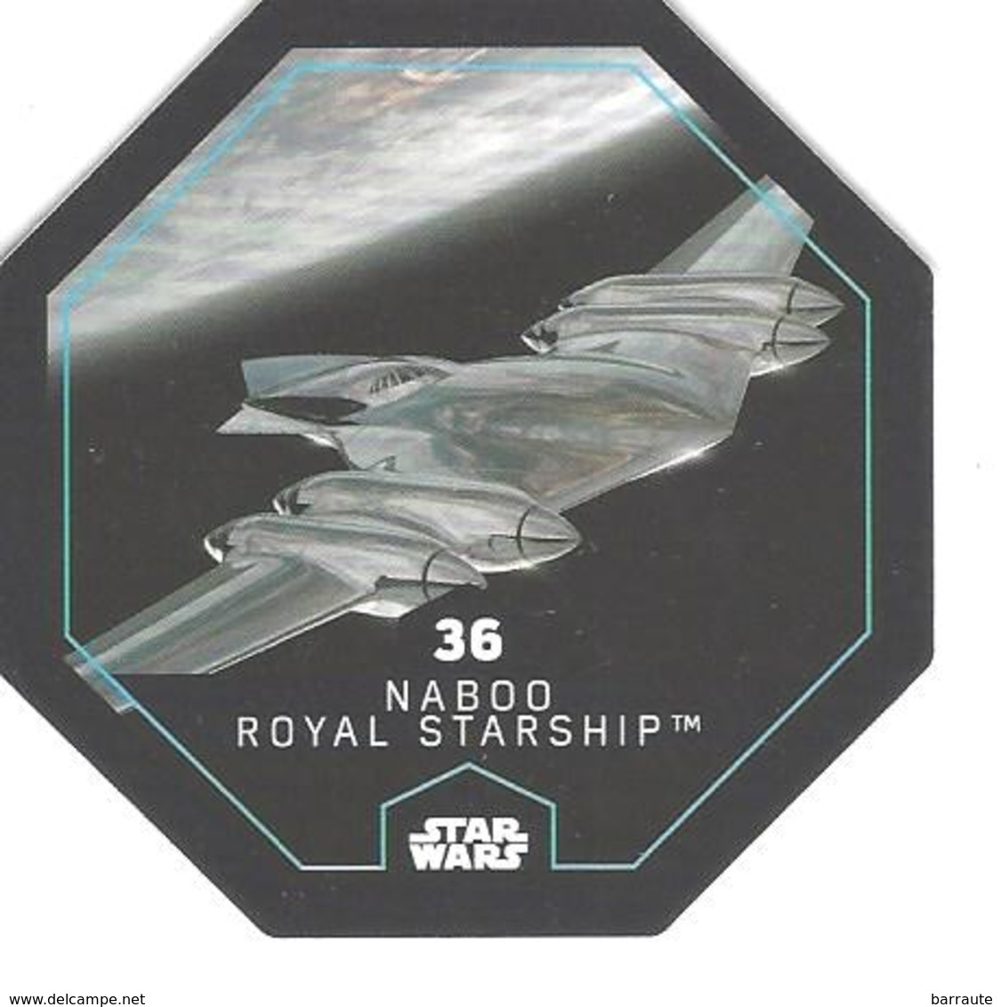 JETON LECLERC STAR WARS   N° 36  NABOO ROYAL STARSHIP - Power Of The Force