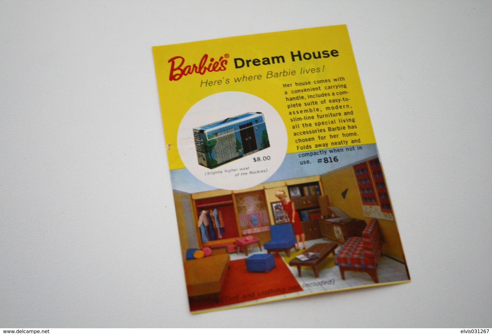 Barbie Accesoires '50-'60 -  Leaflet "Barbie's Dreamhouse / Midge" - 1962 - 2 Pages - Original Vintage Barbie - Ken - - Barbie