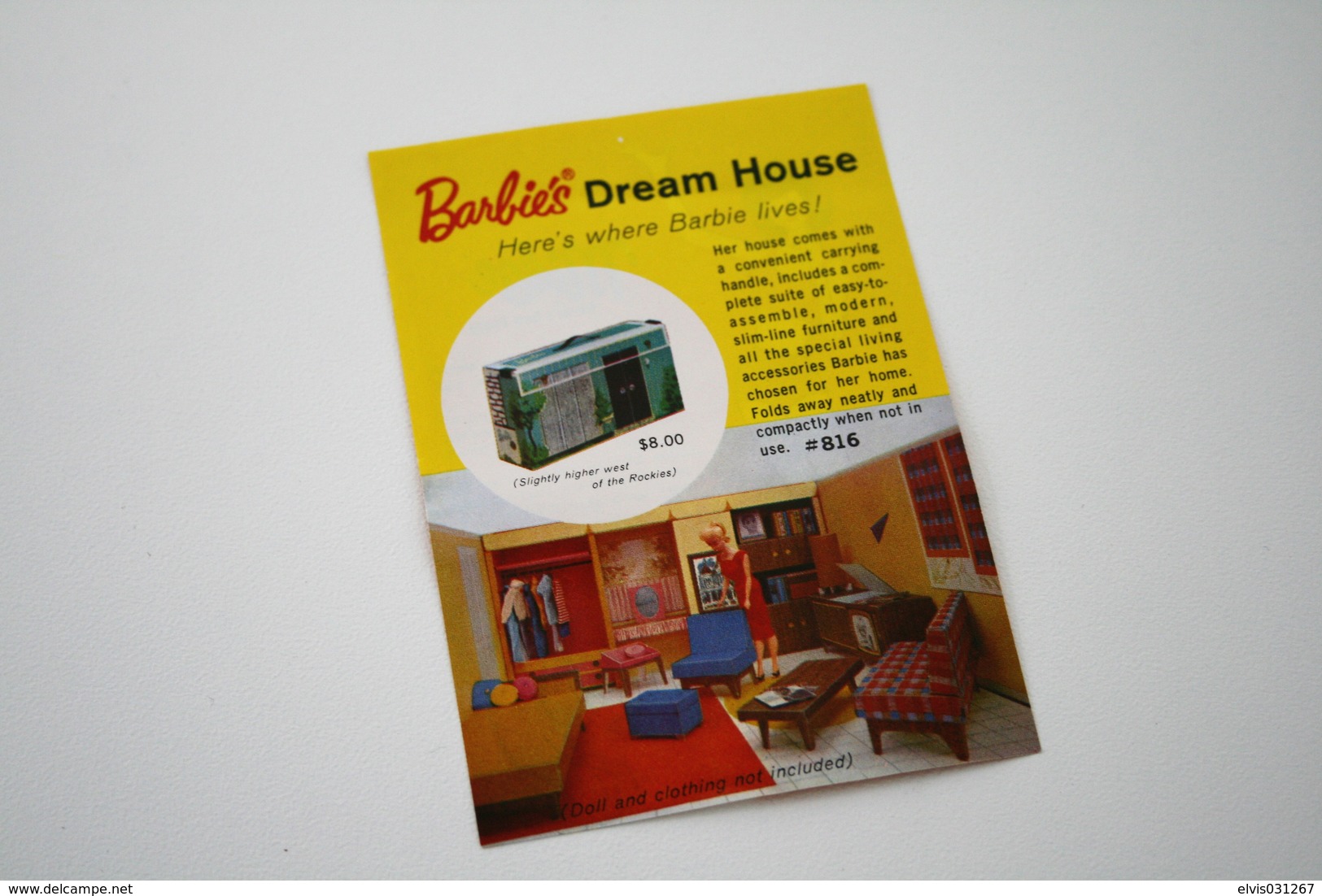 Barbie Accesoires '50-'60 -  Leaflet "Barbie's Dreamhouse / Midge" - 1962 - 2 Pages - Original Vintage Barbie - Ken - - Barbie