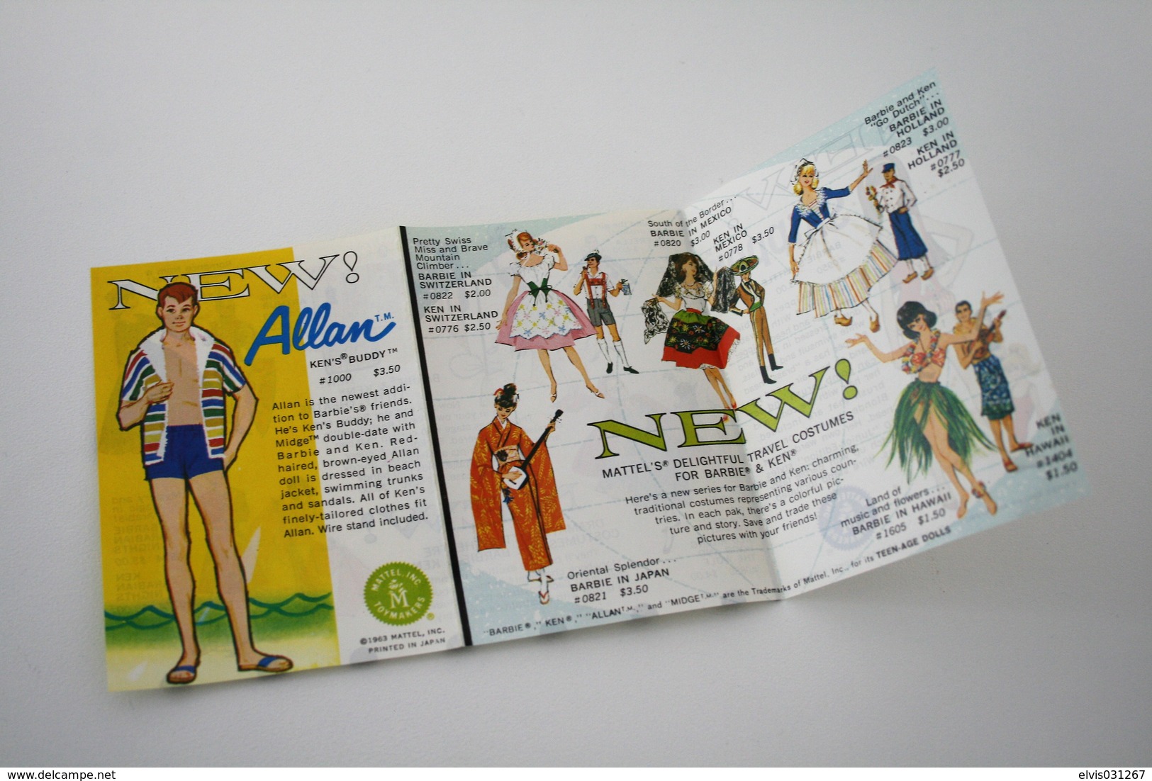 Barbie Accesoires '50-'60 -  Leaflet "NEW ALAN / SKIPPER" - 1963 - 6 Pages - Original Vintage Barbie - Ken - - Barbie