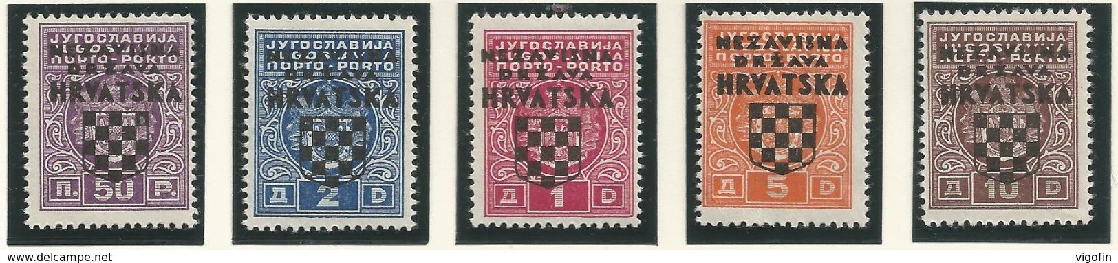 HR 1941-P1-5 PORTO, CROATIA HRVATSKA, 1 X 5v, MH - Croatia