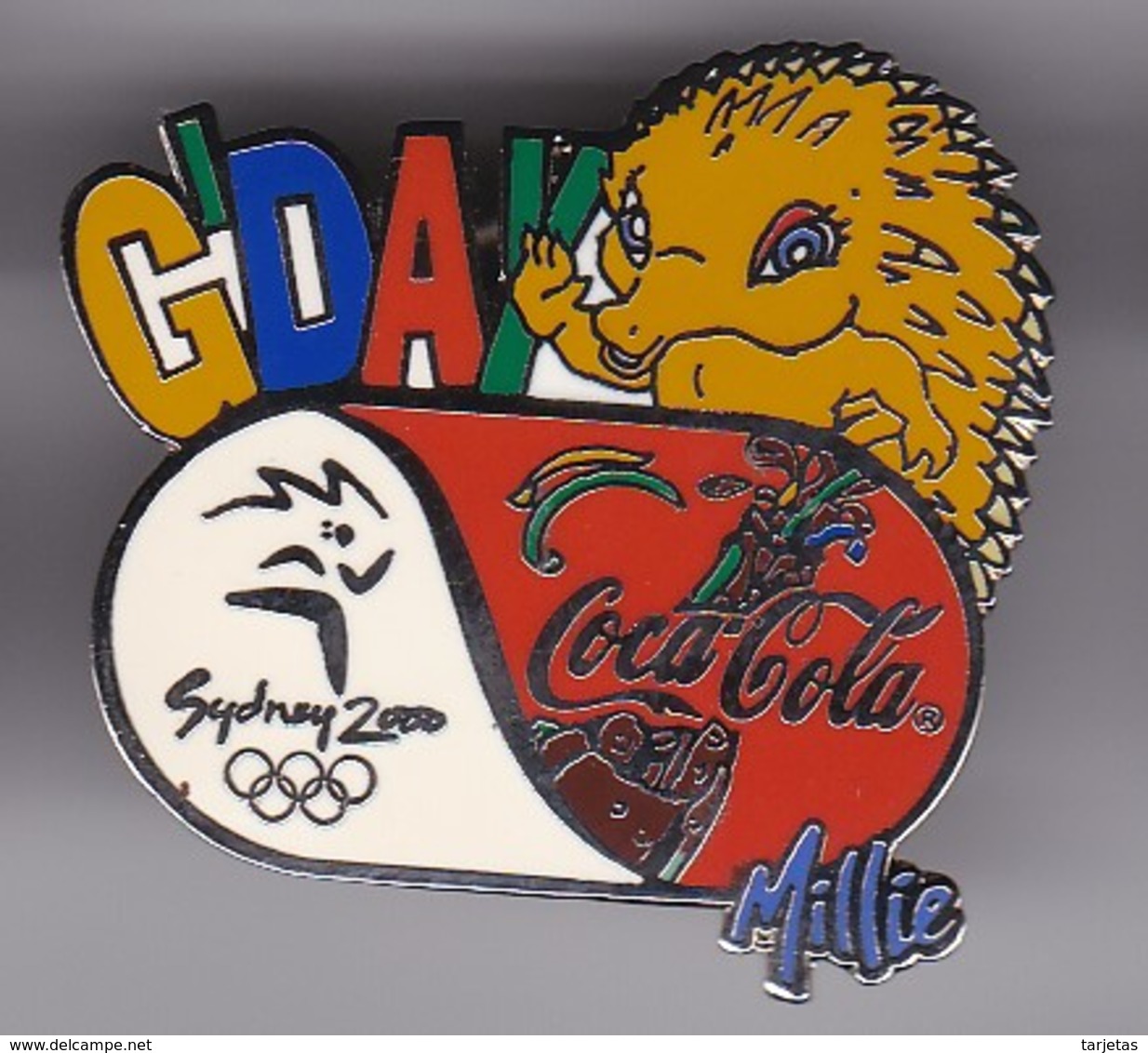 PIN DE COCA-COLA DE LAS OLIMPIADAS DE SYDNEY 2000 - GOD DAY (COKE) MASCOTA MILLIE - Coca-Cola