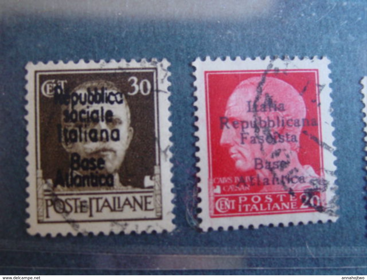 Italie 3 TP (N° 226-228 & 230) Surcharges "Republica Sociale Italiana /Base Atlantica " & "Republica Fascista.." - Usados
