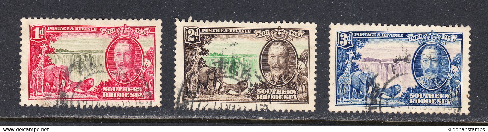 Southern Rhodesia 1935 Silver Jubilee, Cancelled, Sc# , SG 31-33 - Southern Rhodesia (...-1964)