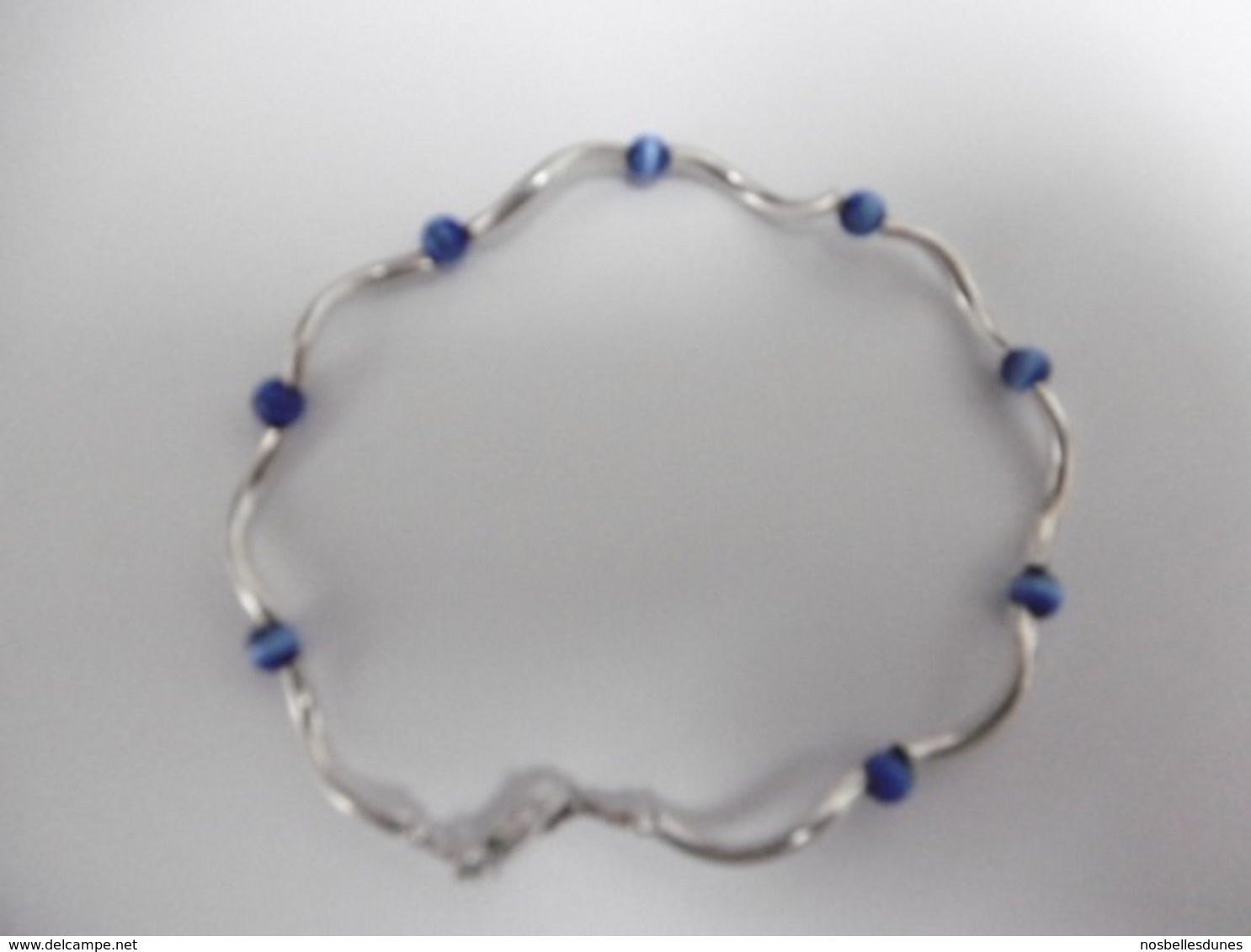 Bracelet En Argent Et Perles De Verre - Bracelets