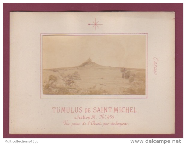 140518 - PHOTO ANCIENNE - 56 CARNAC - PREHISTOIRE -  Tumulus De Saint Michel , Vue Prise De L'Ouest - Carnac