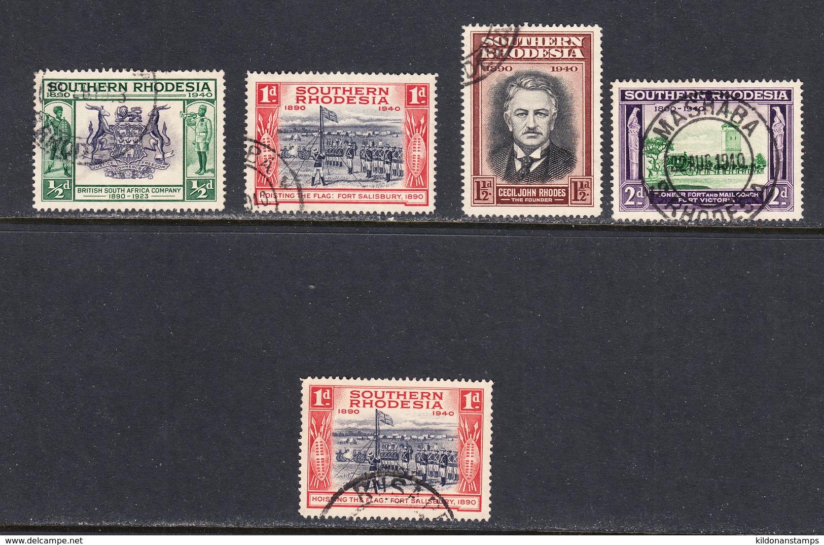 Southern Rhodesia 1937 Cancelled, Sc# , SG 53-56 - Südrhodesien (...-1964)
