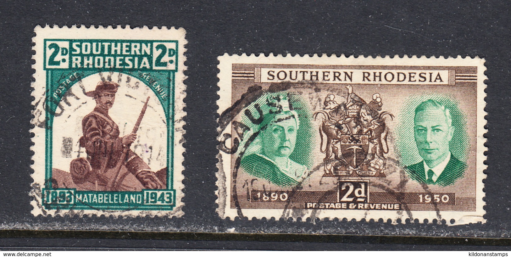 Southern Rhodesia 1943,1950 Cancelled, Sc# , SG 61,70 - Rhodesia Del Sud (...-1964)