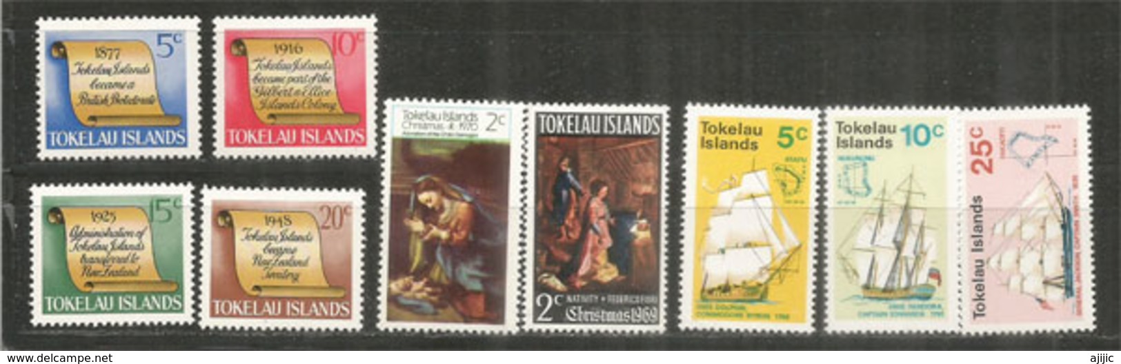 Annees Completes 1969 & 1970 Des Iles Tokelau. 9 Timbres Neufs **  Cote 20,00 Euro (decouverte Des Iles En 1765) - Tokelau