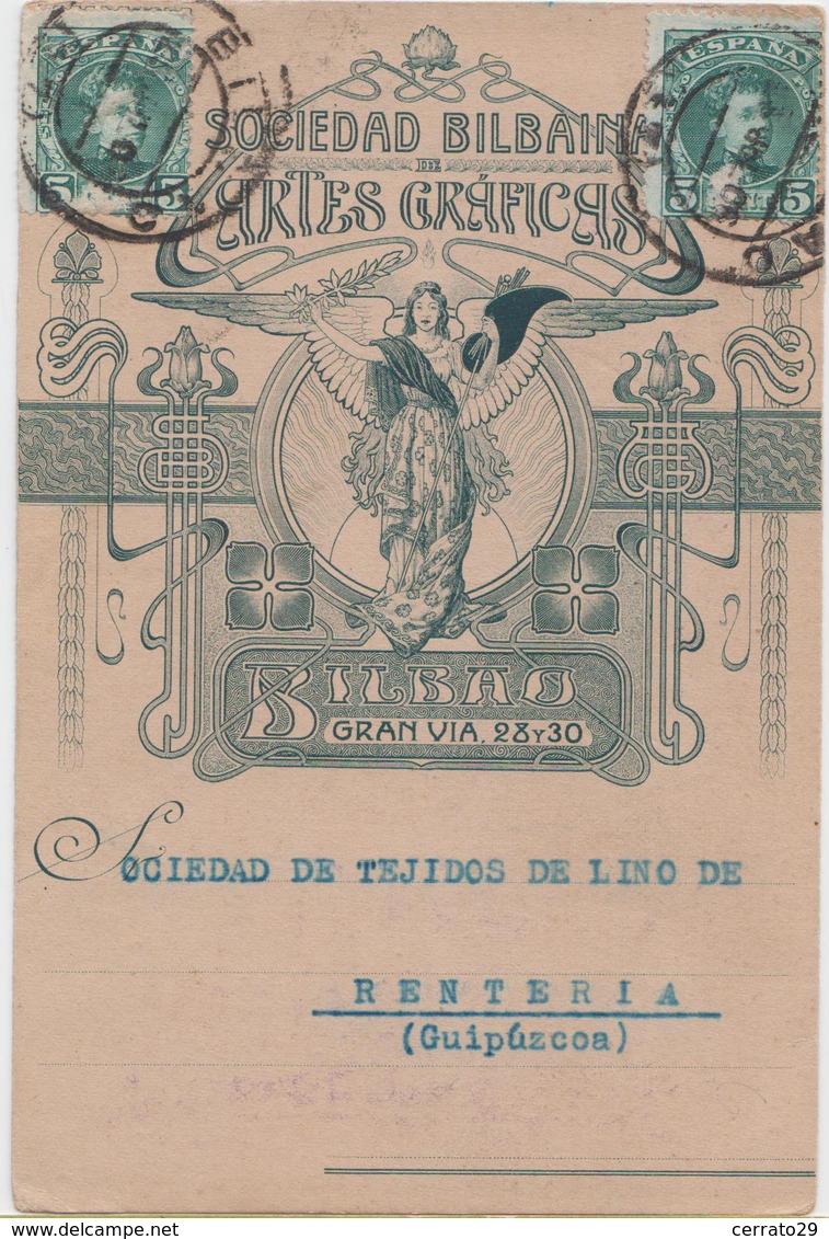 TARJETA PUBLICITARIA DE BILBAO - Cartas & Documentos