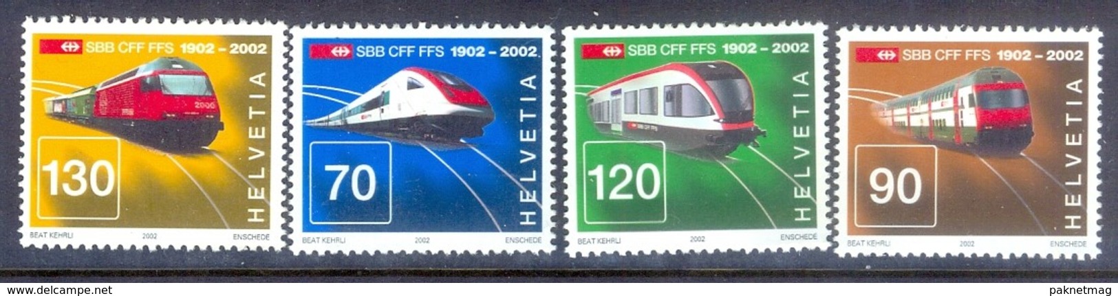 F48- Switzerland Schweiz Suisse 2002. Train. Railway. Transport. - Trains