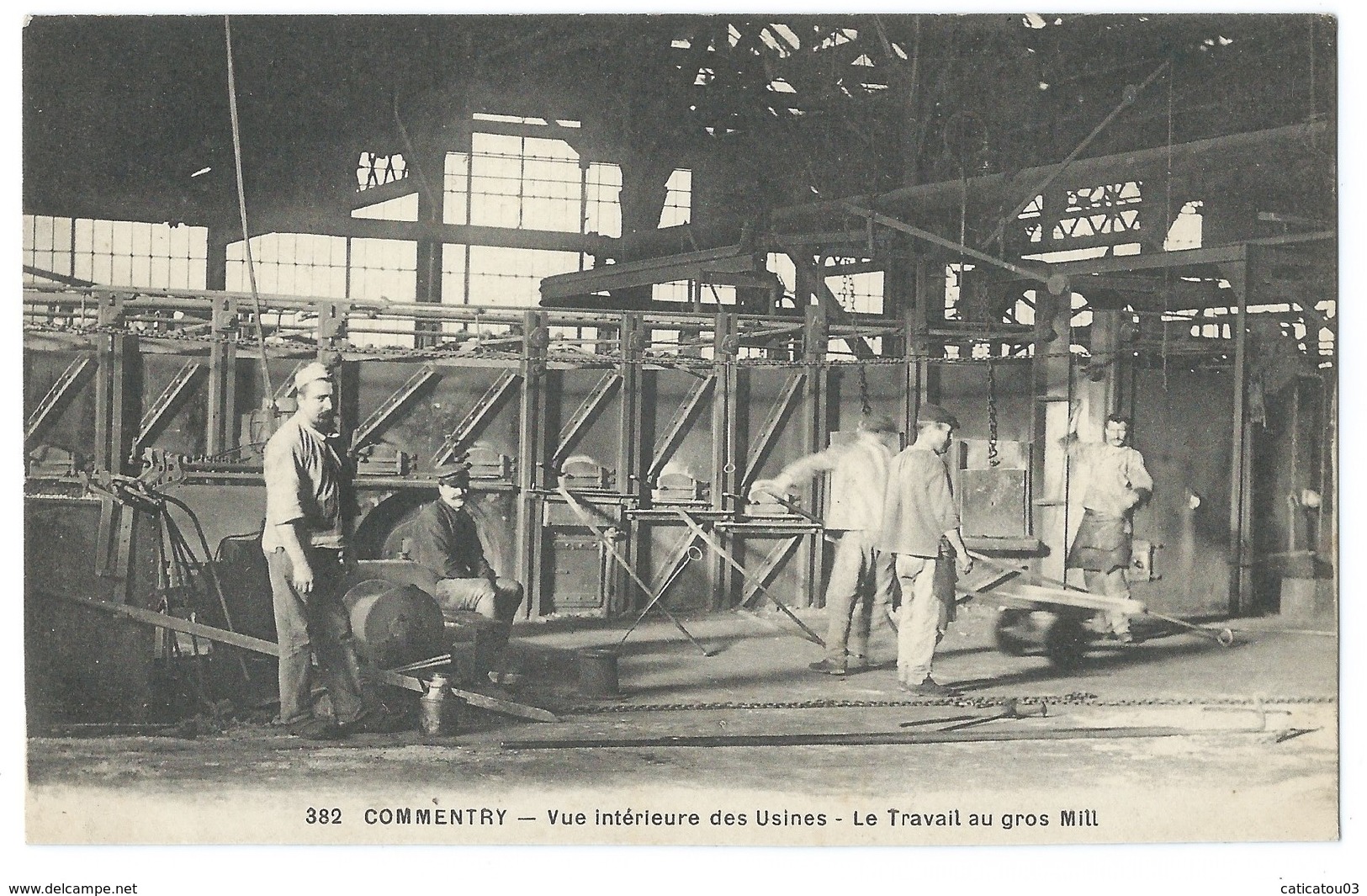 COMMENTRY (Allier) Vue Intérieure Des Usines - Le Travail Au Gros Mill - 1915 - N°382 - Commentry
