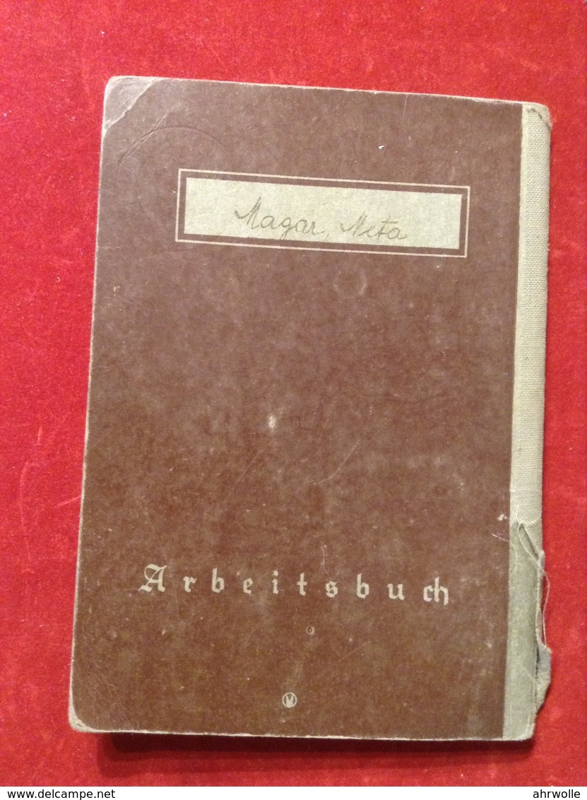 Deutsches Reich Arbeitsbuch 1935 Meta Magar Altenahr Ahrweiler Berlin Mitte WW2 - Documents