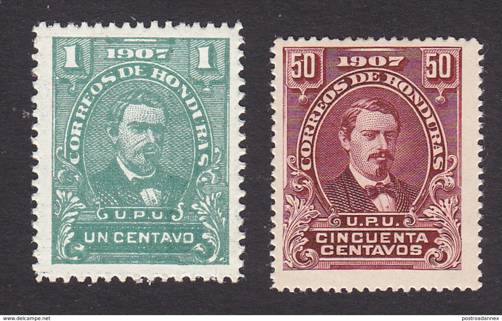 Honduras, Scott #119, 125, Mint Hinged, Medina, Issued 1907 - Honduras