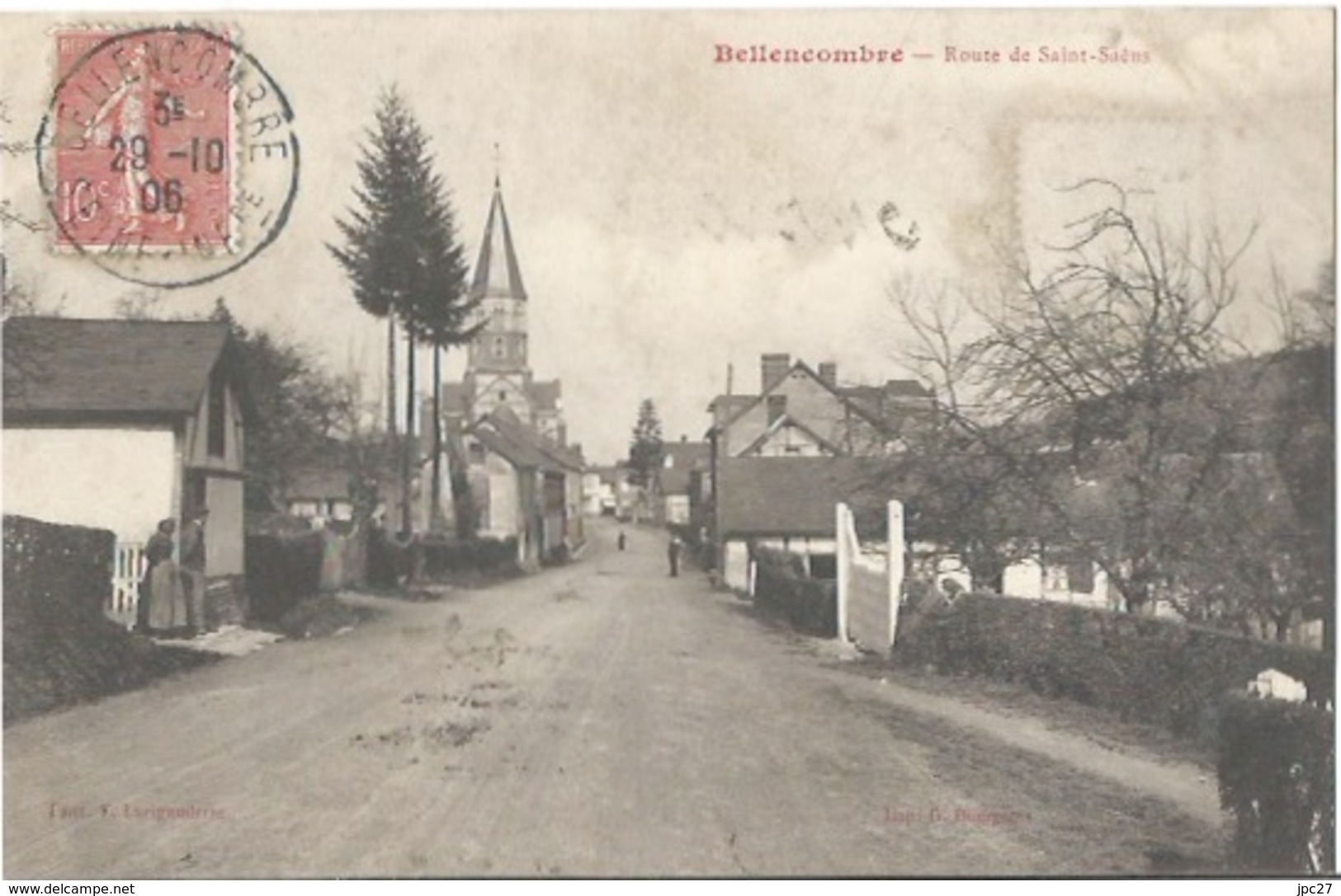 76 CPA BELLENCOMBRE Route De SAINT SAENS - Bellencombre