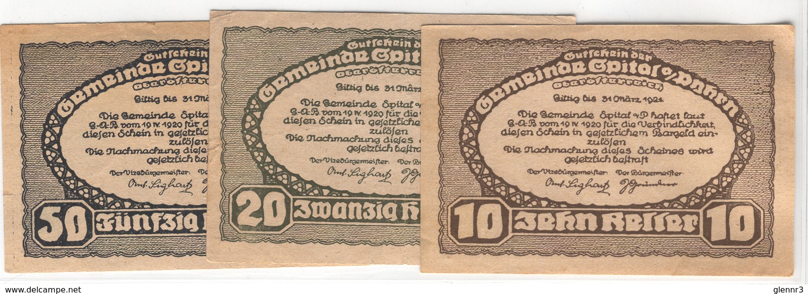 AUSTRIA NOTGELD 1007 Spital Am Pyrhn Lot 2 - Austria